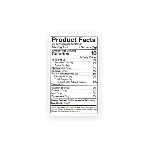 Full Spectrum CBD & Melatonin Gummies - 30mg - Orange - Chill - Thumbnail 9