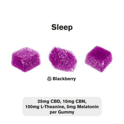 Full Spectrum CBD, CBN, Melatonin, L-Theanine Gummies - 140mg - Blackberry - Chill - Thumbnail 4