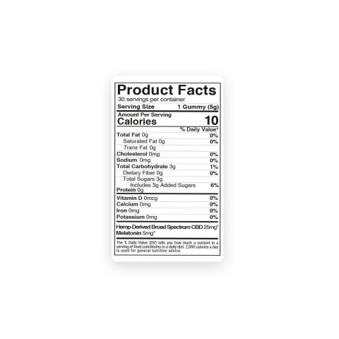 Broad Spectrum CBD & Melatonin Gummies - 30mg - Blackberry - Chill - Thumbnail 9