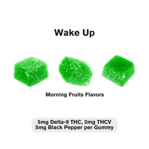 Wake Up Nano Gummies - D9 & THCV Nano - 7mg - Morning Fruits - D9 THC - Thumbnail 4