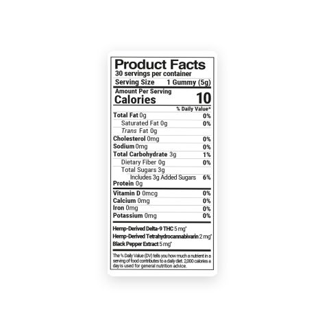 Wake Up Nano Gummies - D9 & THCV Nano - 7mg - Morning Fruits - D9 THC - Thumbnail 9