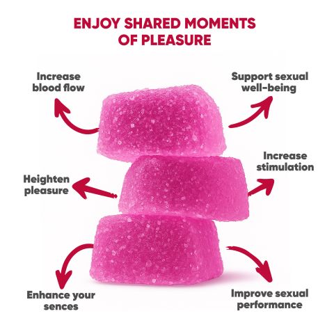 Female Libido Blend Gummies - Delta 9 - 6mg - Raspberry - D9 THC - Thumbnail 10