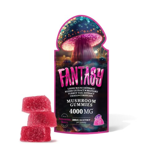 D8, D9, THCP, Mushroom Blend Gummies - 200mg - Bohemian Berry - Fantasy - Thumbnail 2