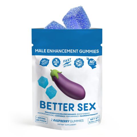 Male Enhancement Gummy Pouch - 250mg - Raspberry - Better Sex - Thumbnail 3
