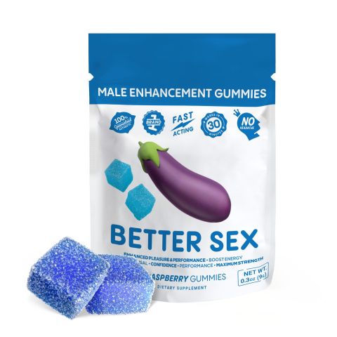 Male Enhancement Gummy Pouch - 250mg - Raspberry - Better Sex - Thumbnail 1
