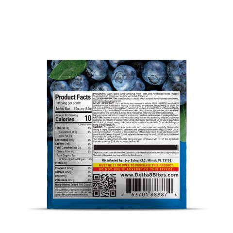 25mg Delta 8 Gummy Pouch – Bites - Thumbnail 3