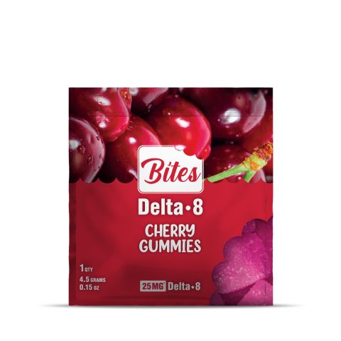 Delta 8 Gummies - 25mg - Cherry - Bites - Thumbnail 2