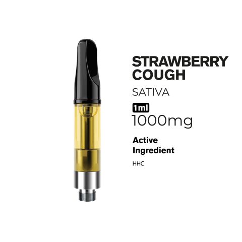 HHC Vape Cart - 1000mg - Strawberry Cough - Sativa - 1ml - Fresh - Thumbnail 2
