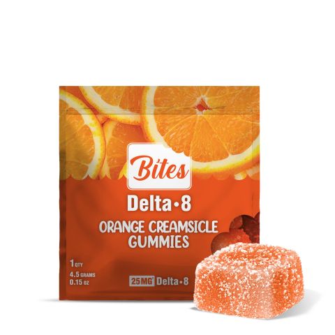 Delta 8 Gummies - 25mg - Orange Creamsicle - Bites - Thumbnail 1