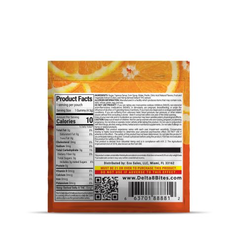 Delta 8 Gummies - 25mg - Orange Creamsicle - Bites - Thumbnail 3