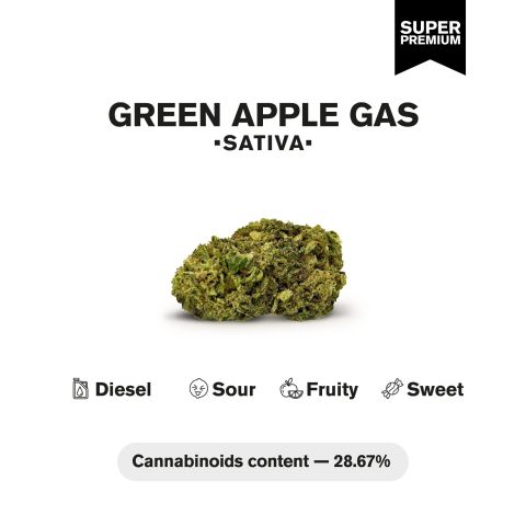 Green Apple Gas Flower - Sativa - THCA - Thumbnail 4