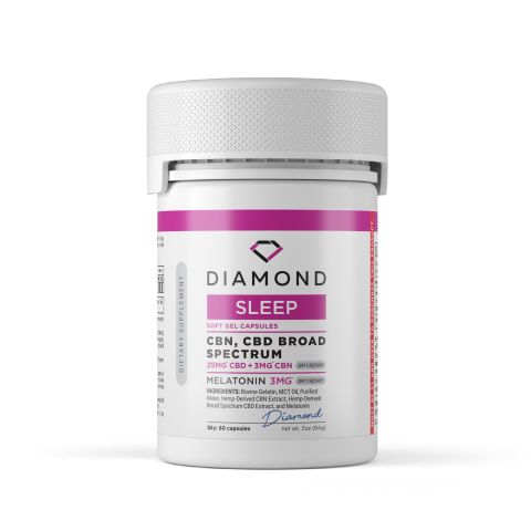 Broad Spectrum CBD Capsules - 25mg - Diamond CBD - 60ct - Thumbnail 2