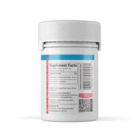 Full Spectrum CBD Capsules - 25mg - Diamond CBD - 60ct - Thumbnail 9