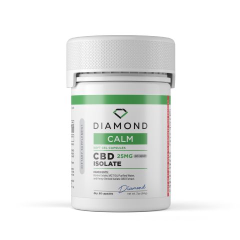 CBD Isolate Capsules - 25mg - Diamond CBD - 60ct - Thumbnail 2
