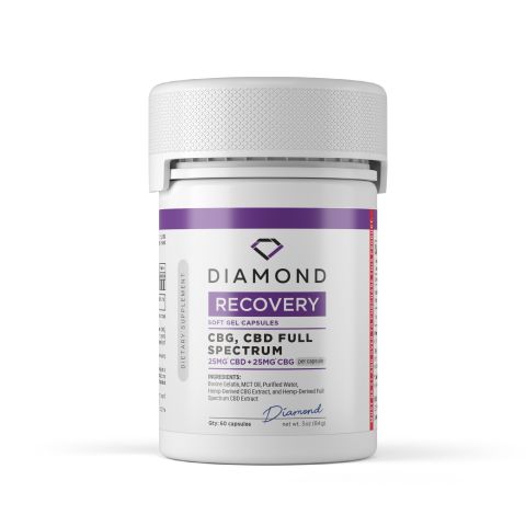 CBD & CBG Capsules - 25mg - Diamond CBD - 60ct - Thumbnail 2