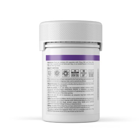 CBD & CBG Capsules - 25mg - Diamond CBD - 60ct - Thumbnail 4