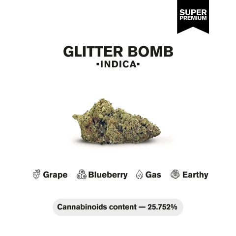 Glitter Bomb Flower - Indica - THCA - Thumbnail 4
