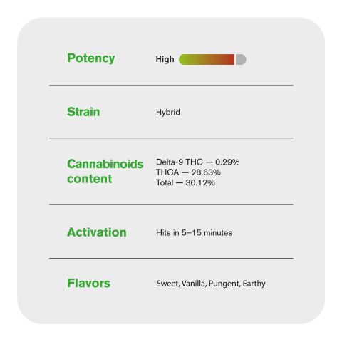 Alien Cookies King Size Pre-Roll - 1.5g - THCA - 1 Joint - Chill Plus - Thumbnail 7