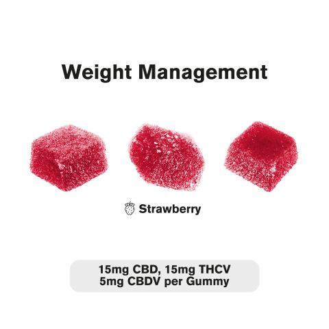 Full Spectrum CBD, THCV, CBDV Gummies - 35mg - Strawberry - Canna Slim - Thumbnail 4