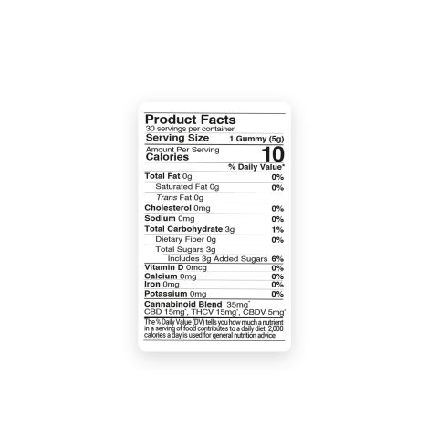 Full Spectrum CBD, THCV, CBDV Gummies - 35mg - Strawberry - Canna Slim - Thumbnail 9