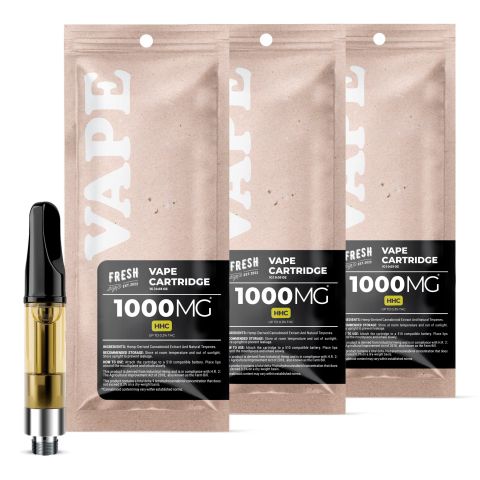 1,000mg HHC Vape Carts Bundle - Fresh - Thumbnail 1
