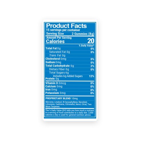 Terpene Gummies - 10mg - Blueberry - Terps Gummies - Thumbnail 9