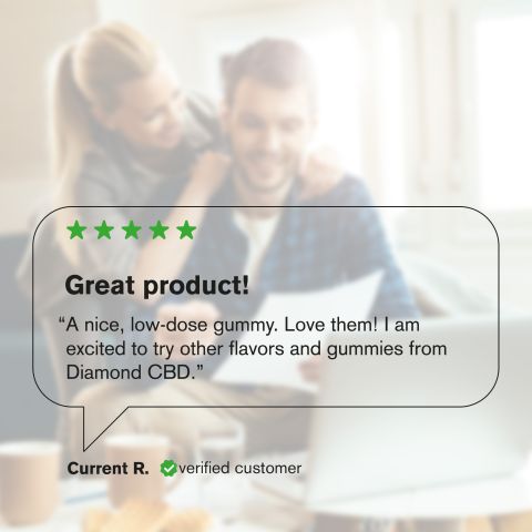 Full Spectrum CBD Gummies - 50mg - Peach Sour Rings - Diamond CBD - Thumbnail 6