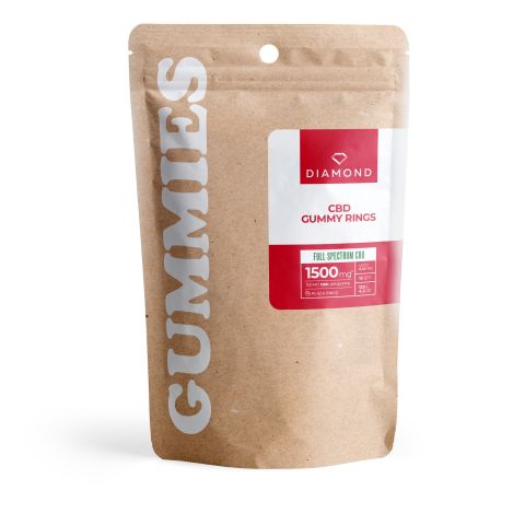 Full Spectrum CBD Gummies - 100mg - Peach Sour Rings - Diamond CBD - Thumbnail 2