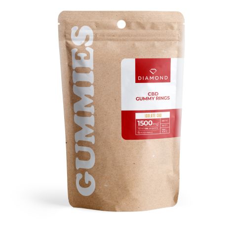 CBD Isolate Gummies - 100mg - Peach Sour Rings - Diamond CBD - Thumbnail 2