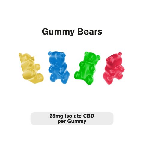 CBD Isolate Gummies - 25mg - Gummy Bears - Diamond CBD - Thumbnail 3