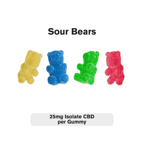 CBD Isolate Sour Bears - 25mg - Diamond CBD - Thumbnail 3