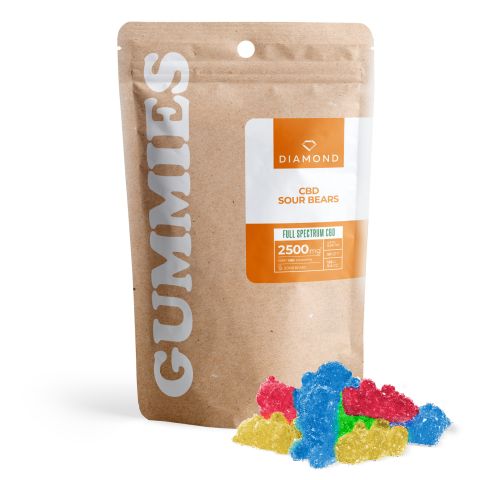 Full Spectrum CBD Gummies - 50mg - Sour Bears - Diamond CBD - Thumbnail 1