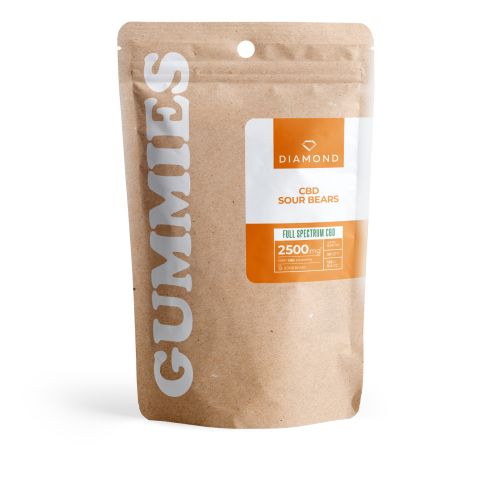 Full Spectrum CBD Gummies - 50mg - Sour Bears - Diamond CBD - Thumbnail 2