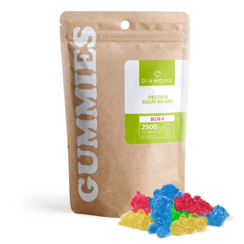 Delta 8 Gummies - 50mg - Sour Bears - Diamond CBD - Thumbnail 1