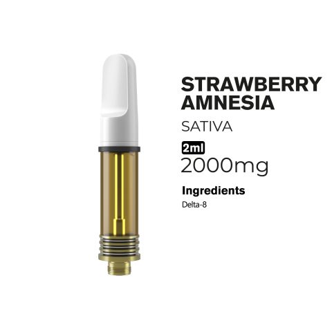 D8 Vape Cart - 2000mg - Strawberry Amnesia - Sativa - 2ml - Chill Plus - Thumbnail 2