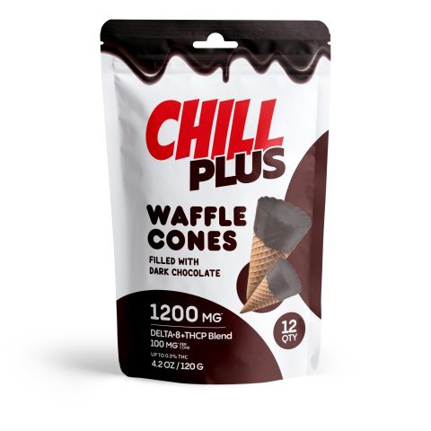 D8, THCP Waffle Cones - 100mg - Dark Chocolate Waffle Cones - Chill Plus - Thumbnail 3