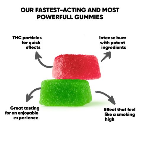 D8 & THCP Gummies - 500mg - Exotic Mix - Hocus Pocus - Thumbnail 7