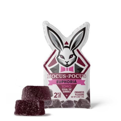 Sexual Euphoria Blend Gummies - D9, THCP, CBD, THCV - 5mg - Strawberry - Hocus Pocus - Thumbnail 1