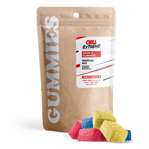 Delta 8 Gummies - 25mg - Tropical Mix - Chill Extreme - Thumbnail 2