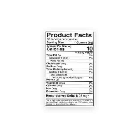 Delta 8 Gummies - 25mg - Tropical Mix - Chill Extreme - Thumbnail 9