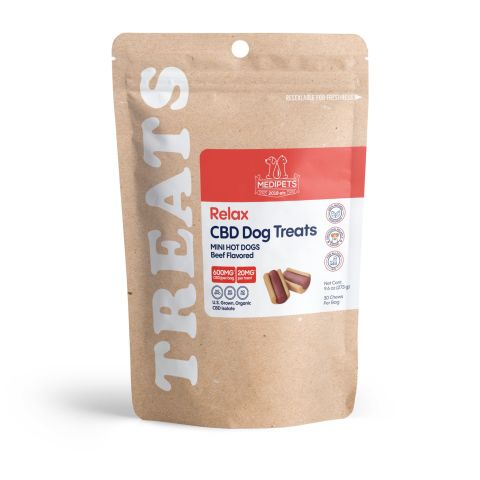 Mini Hot Dogs - CBD Pet Treats For Dogs - 600mg - MediPets - Thumbnail 2