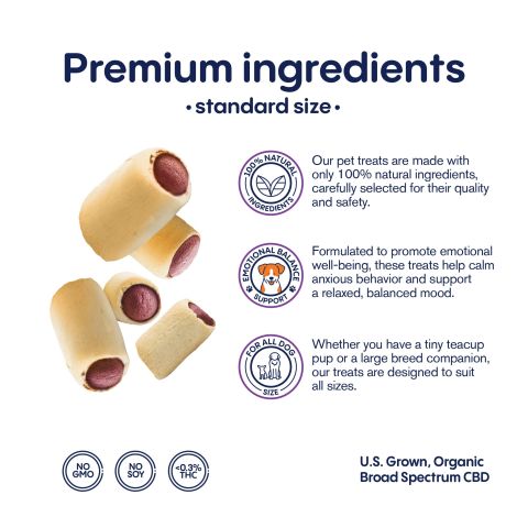 Pigs in a Blanket - CBD Pet Treats For Dogs - 300mg - MediPets - Thumbnail 4