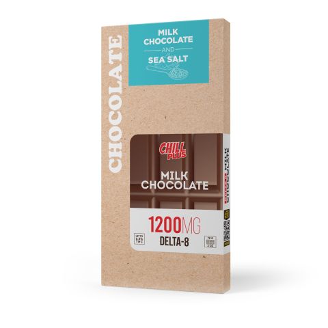 Delta 8 THC Milk Chocolate & Sea Salt Bar - 1,200mg - Chill Plus - Thumbnail 3