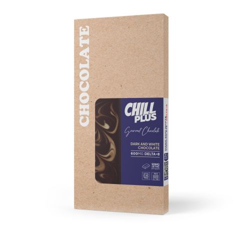Delta 8 THC Dark & White Chocolate Bar - 600mg - Chill Plus - Thumbnail 3