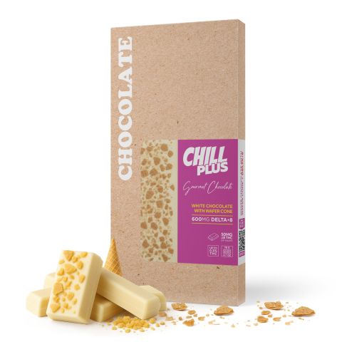 Delta 8 THC White Chocolate & Wafer Cones Bar - 600mg - Chill Plus - Thumbnail 2