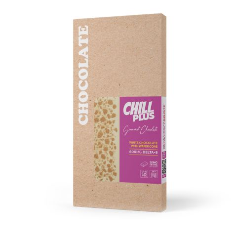 Delta 8 THC White Chocolate & Wafer Cones Bar - 600mg - Chill Plus - Thumbnail 3