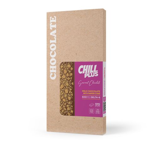 Delta 8 THC Milk Chocolate & Wafer Cone Bar - 600mg - Chill Plus - Thumbnail 3