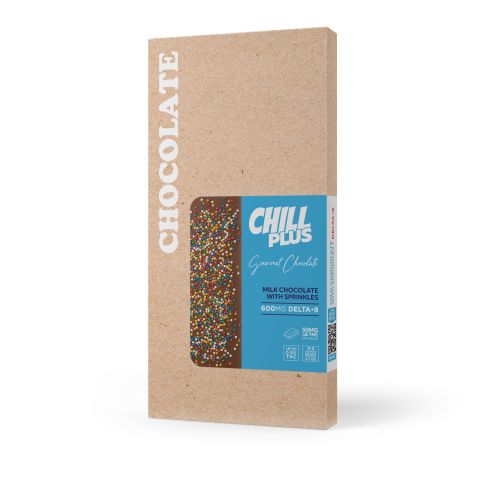 Delta 8 THC Milk Chocolate & Sprinkles Bar - 600mg - Chill Plus - Thumbnail 3