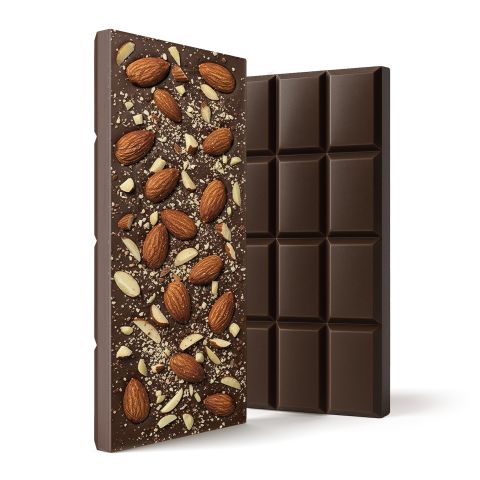 Delta 8 THC Dark Chocolate & Almond Bar - 1,200mg - Chill Plus - Thumbnail 1
