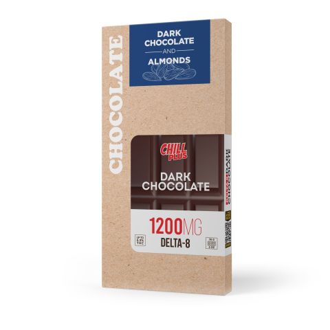 Delta 8 THC Dark Chocolate & Almond Bar - 1,200mg - Chill Plus - Thumbnail 3